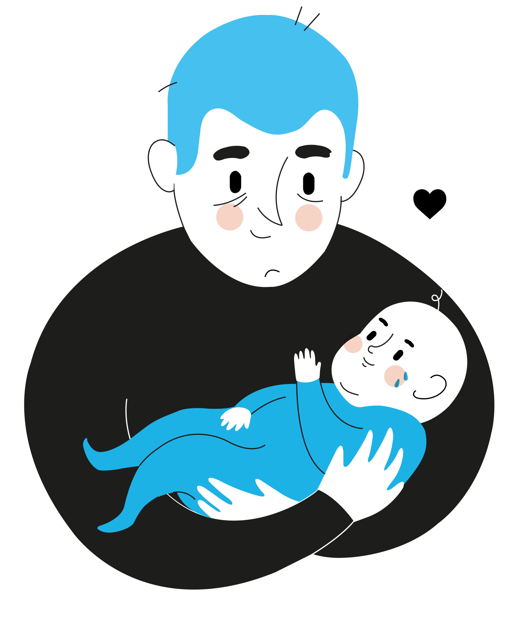 Pappa baby illustrasjon